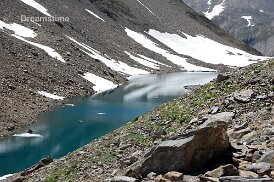 Lake in the Alps Melting ice in lake in the Alps