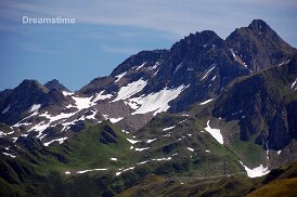 Snow in summer Snow during summer in the Alps