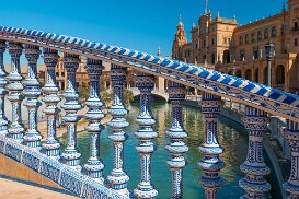Bridge Spain Square, Plaza de Espana, Sevilla Bridge Spain Square, Plaza de Espana, Sevilla, Andalusia, Spain